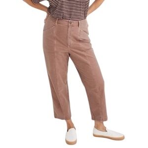 Madewell High-Rise Seamed Moleskin Pants Faded Mauve Pink Women's 6